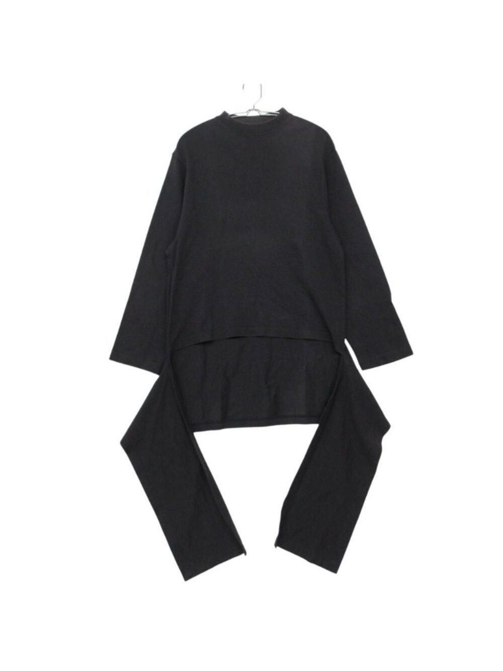 Balenciaga Tunic Transformation Top Long Sleeve Cotton Top Charcoal